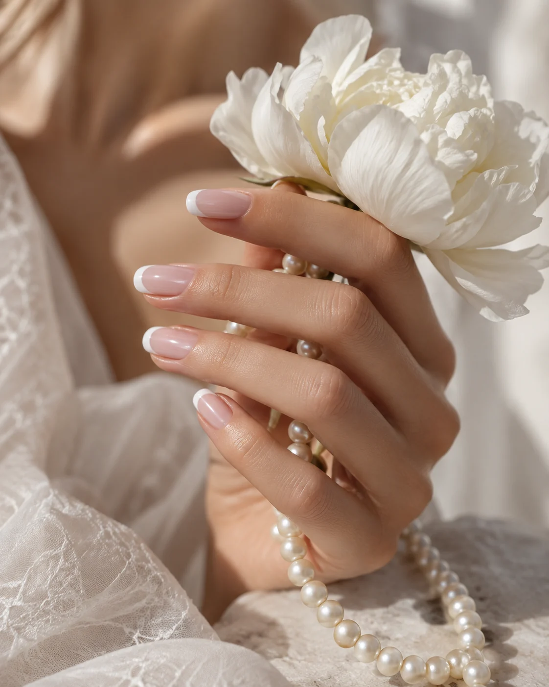 Soft pink manicure